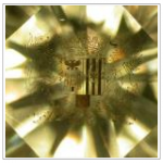 Gravure blason au laser sur diamant certifié HRD